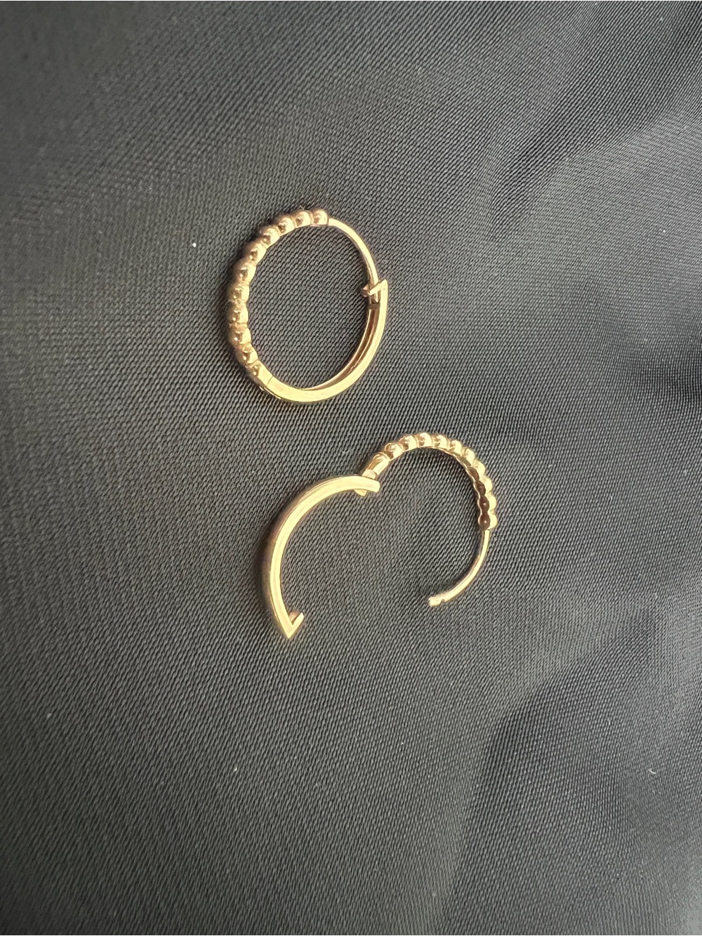 Mejuri Beaded Small Hoops | Solid 14K Gold | Authentic - Picture 6 of 9